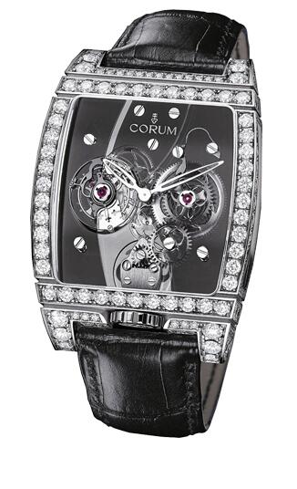 Corum Golden Bridge Golden Tourbillon Panoramique Grey Sapphire Watch Replica Ref. 382.871.69/0F01 0000